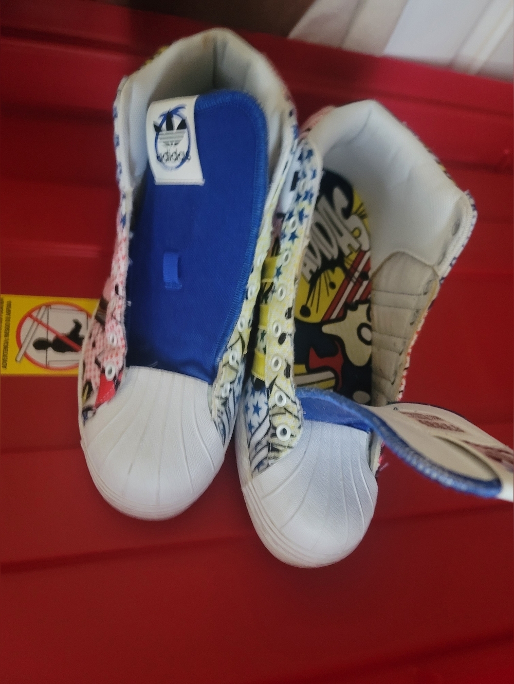 Adidas x Rita Ora Comic Print 3pc Set Hoodie (XL) Leggings (L) Sneakers (10) - Picture 14 of 16